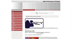 Desktop Screenshot of highperformancepaintball.net
