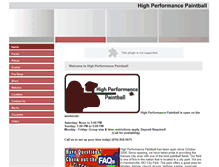 Tablet Screenshot of highperformancepaintball.net